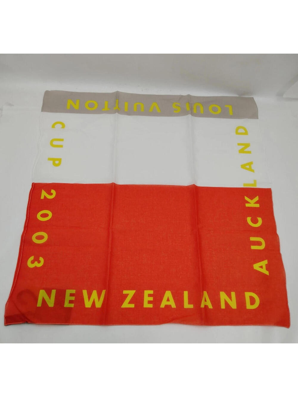 Authentic LOUIS VUITTON Scarf 2003 Cup New Zealand LV Silk